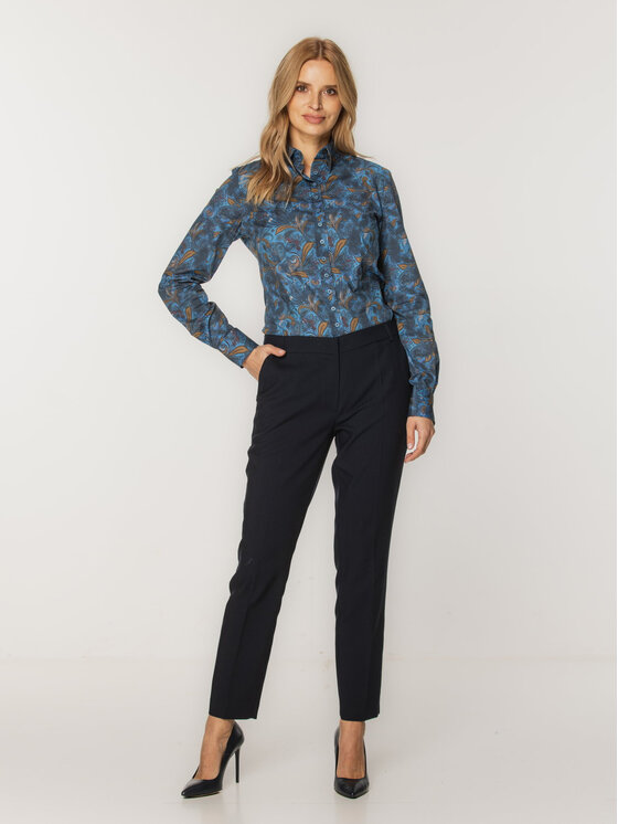 Willsoor Willsoor Koszula 61366 Granatowy Regular Fit