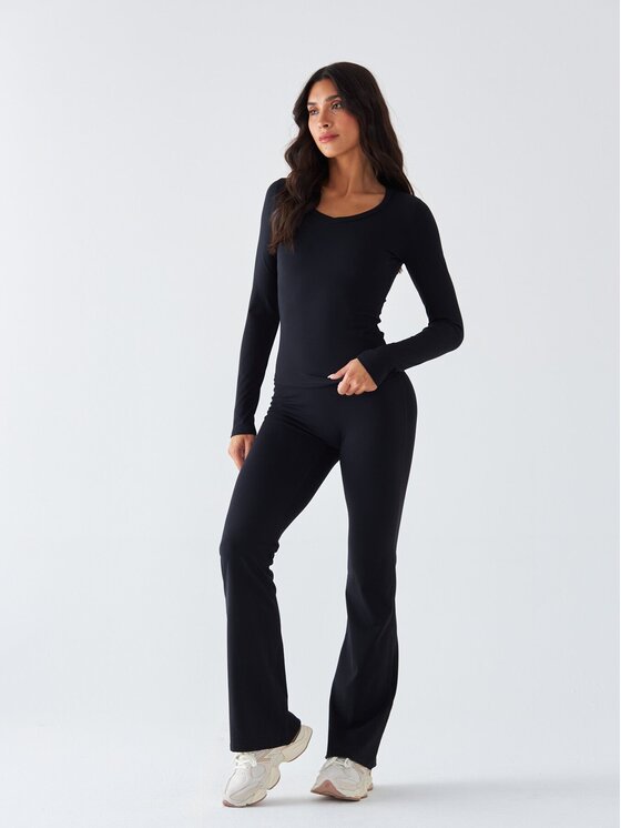 BeShaped BeShaped Longsleeve Morning Dew Czarny Shaping Fit