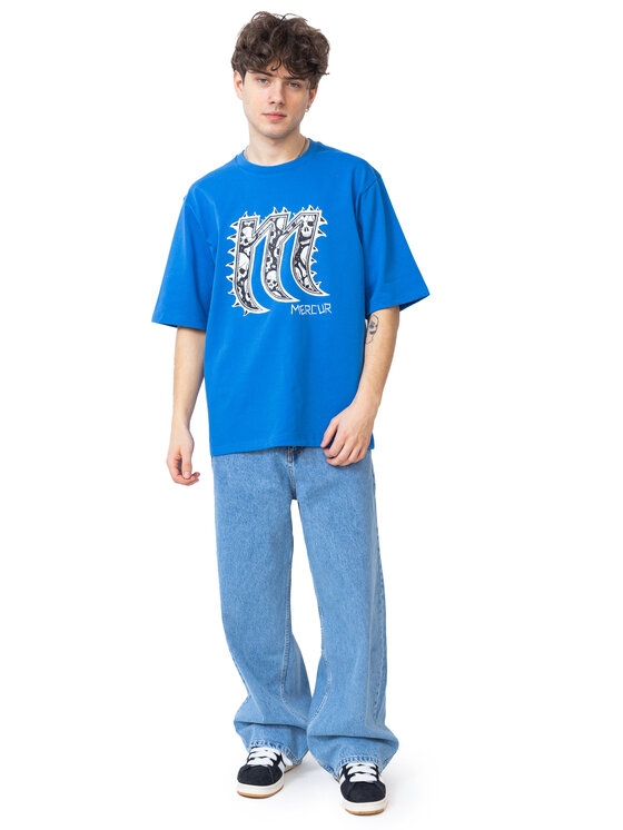 Mercur Mercur T-Shirt Spike Niebieski Comfortable Fit