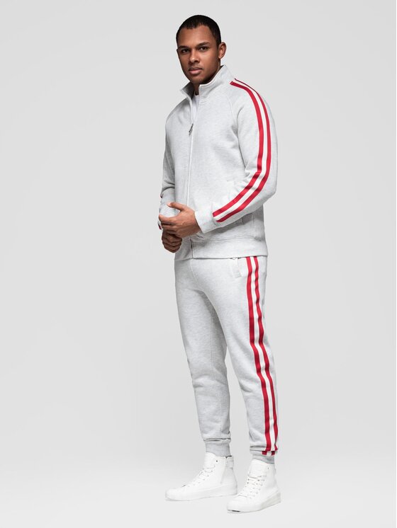 Ombre Ombre Komplet dresowy Z114 Szary Regular Fit