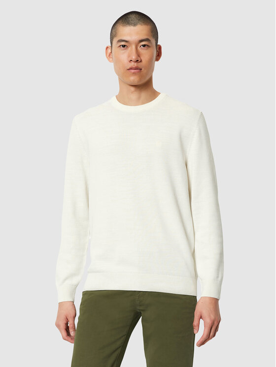 Marc O'Polo Marc O'Polo Πουλόβερ 421 5023 60074 Λευκό Regular Fit