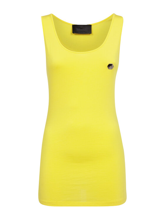 PHILIPP PLEIN PHILIPP PLEIN Tank top 22083 Žltá Skin Tight Fit