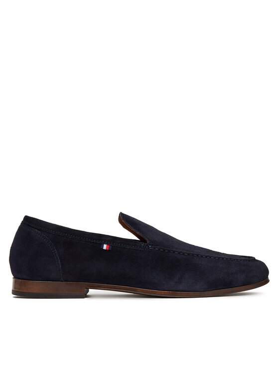 Tommy Hilfiger Tommy Hilfiger Mokasinai Hilfiger Flexible Suede Loafer FM0FM05496 Tamsiai mėlyna