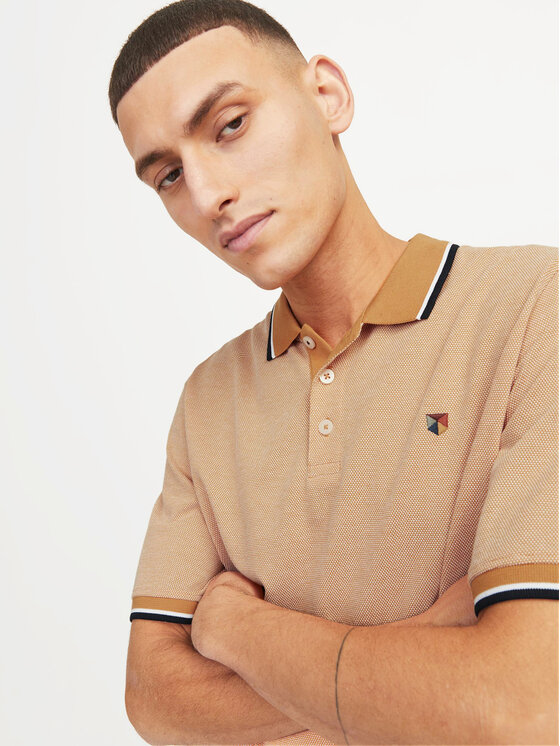 Jack&Jones Jack&Jones Polo Bluwin 12169064 Narančasta Regular Fit