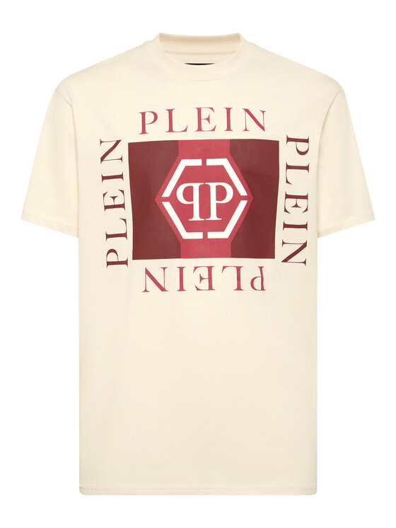 PHILIPP PLEIN PHILIPP PLEIN T-Shirt 27095 Beżowy Regular Fit