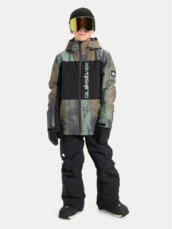 Quiksilver Quiksilver Geacă pentru snowboard Side Hit Block EQBTJ03218 Kaki Regular Fit