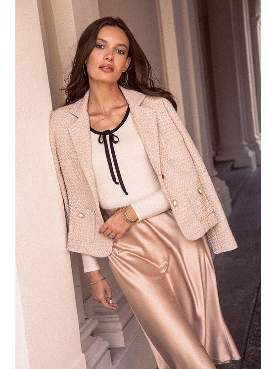 Manifiq&Co. manifiq_co_ Spódnica Sabrina Beżowy A-Line Fit