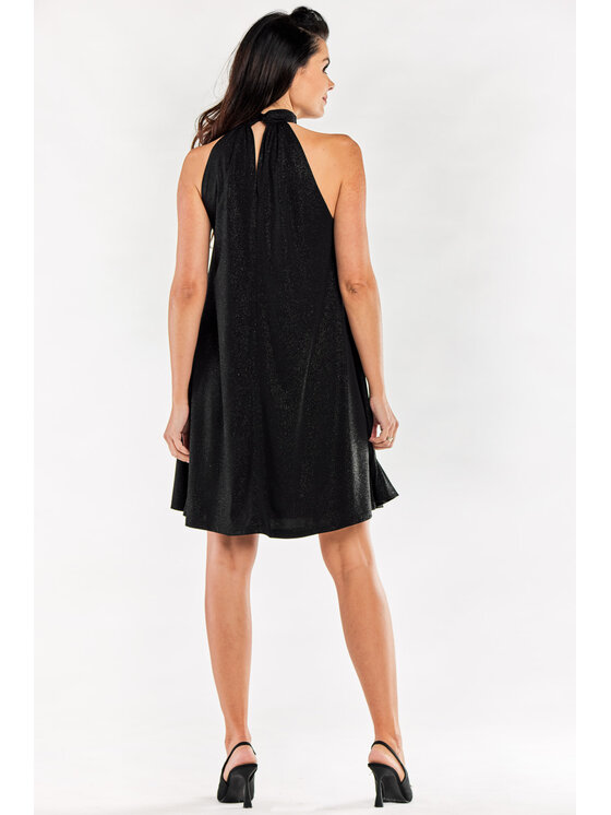 Awama Awama Sukienka wieczorowa A556 Czarny Basic Fit