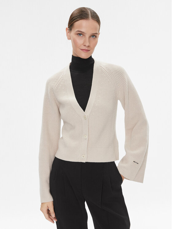 Calvin Klein Calvin Klein Kardigāns K20K206275 Bēšs Regular Fit