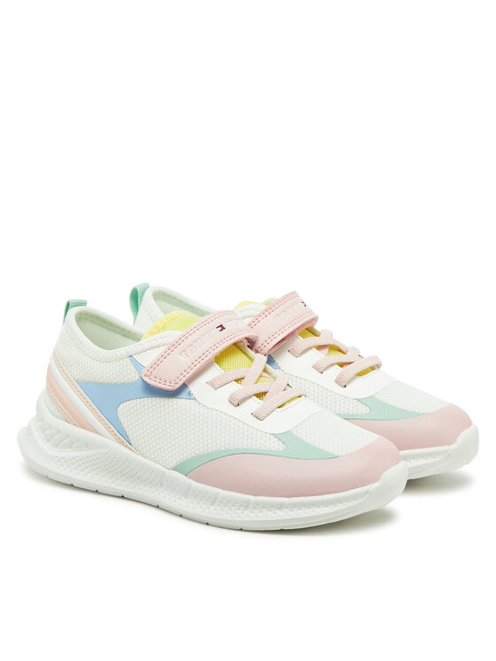 Tommy Hilfiger Tommy Hilfiger Laisvalaikio batai Low Cut Lace-Up/Velcro Sneaker T1A9-33755-1697 S Spalvota