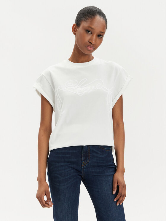 PINKO Pinko T-Shirt Telesto 103138 A1XD Bílá Relaxed Fit
