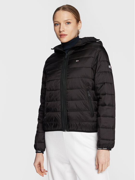 Damska Kurtka przejściowa Tommy Jeans, Rozmiar XXS, Czarna, Quilted Tape DW0DW15168