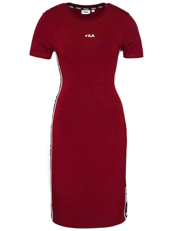 Fila Fila Sukienka codzienna Taniel 687697 Bordowy Slim Fit