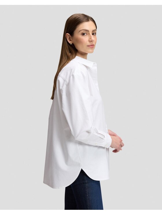 Lee Lee Koszula BOYFRIENDS SHIRT Biały Relaxed Fit