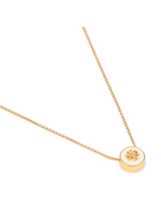 Tory Burch Tory Burch Колие Kira Enamel Pendant 90549 Бял