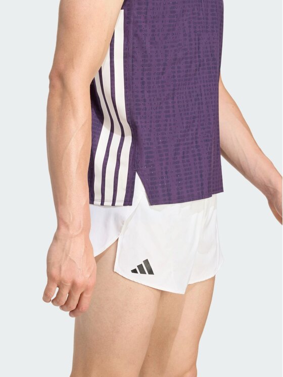 adidas adidas Tank top Adizero Running Fioletowy Slim Fit