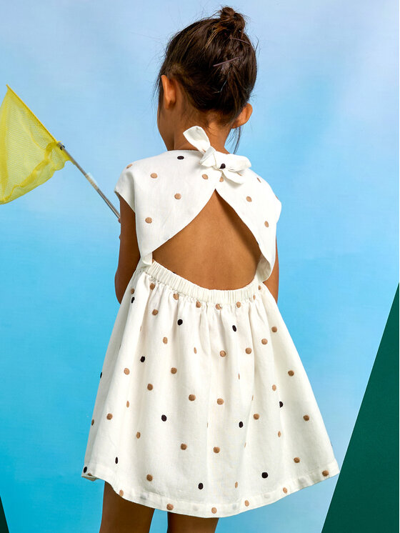 Mayoral Mayoral Rochie de zi 3921 Écru Regular Fit