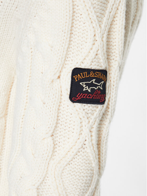 Paul&Shark Paul&Shark Sweter 13311047 Écru Regular Fit