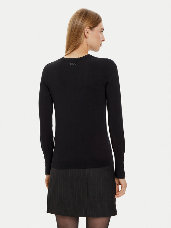Liu Jo Liu Jo Pulover WF4007 MS49I Negru Regular Fit