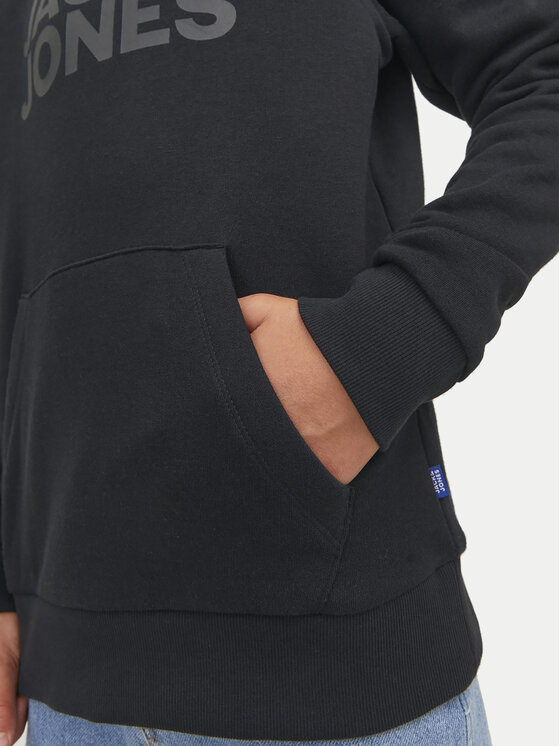 Jack & Jones Junior Jack & Jones Junior Bluza Corp Logo 12152841 Czarny Regular Fit