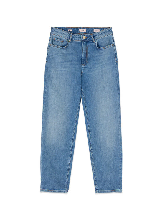 Oltre Oltre Jeansy P452R108928N004 Turkusowy Boy Fit