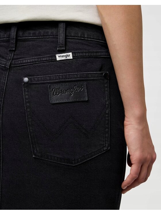 Wrangler Wrangler Spódnica jeansowa Pencil Skirt Czarny Regular Fit