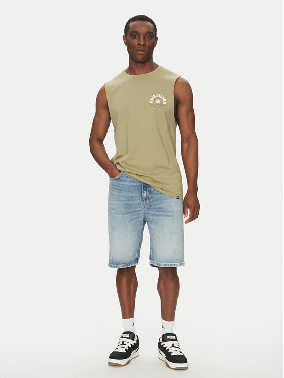 Quiksilver Quiksilver Tank top marškinėliai EQYZT08029 Žalia Relaxed Fit