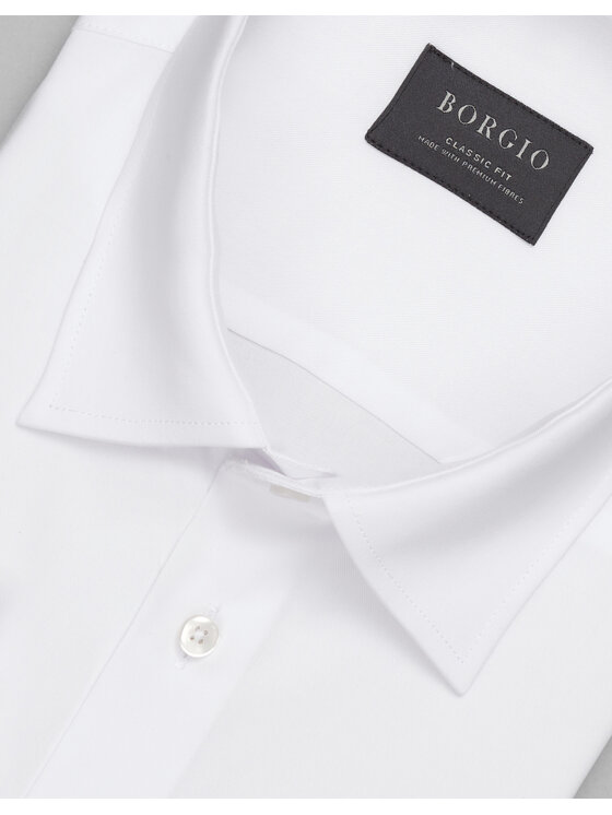 Borgio Borgio Koszula lavello 00514 Biały Classic Fit