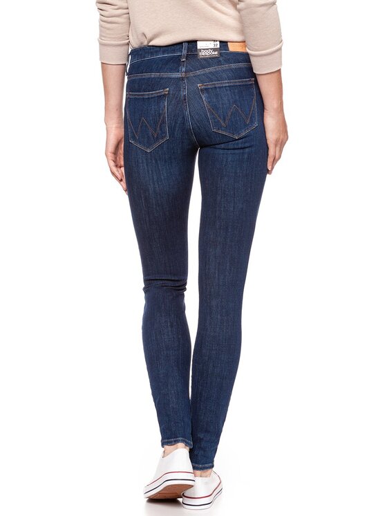 Wrangler Wrangler Jeansy SUPER SKINNY Niebieski Skinny Fit