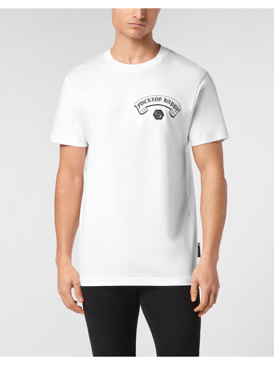 PHILIPP PLEIN PHILIPP PLEIN T-Shirt 23511 Biały Regular Fit