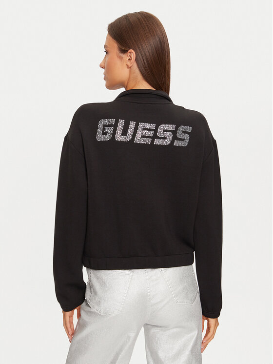 Guess Guess Μπλούζα V4BQ14 K7UW2 Μαύρο Regular Fit