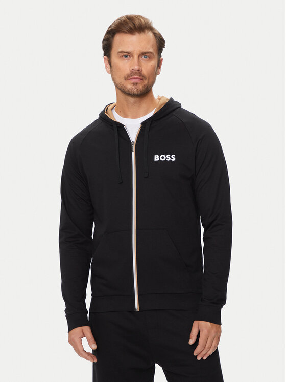 Boss Bluză Authentic 50521773 Negru Regular Fit
