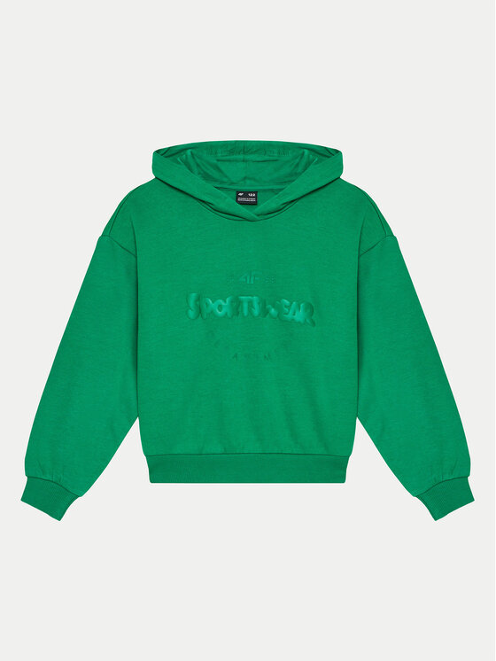4F Mikina 4FJWAW24TSWSF1213 Zelená Regular Fit