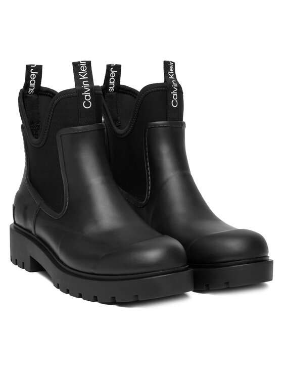 Calvin Klein Jeans Calvin Klein Jeans Gumijasti škornji Mid Rainboot Chelsea YW0YW01034 Črna
