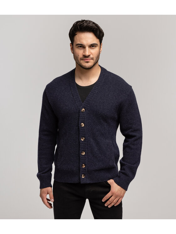 Lee Cooper Lee Cooper Kardigan BERYL 5440 Granatowy Regular Fit