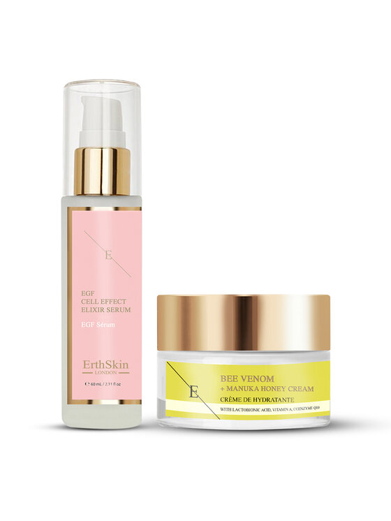 Krem na dzień i na noc Erthskin London, Jad Pszczeli + Krem z Miodu Manuka + SERUM EFEKTU KOMÓREK EGF