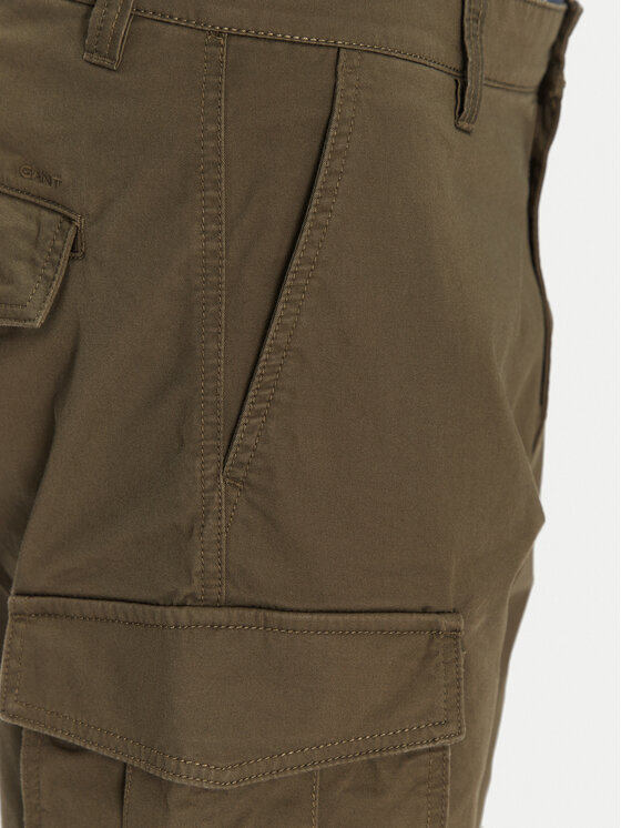 Gant Gant Szorty materiałowe 205069 Khaki Relaxed Fit