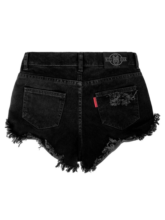 MissDenim MissDenim Szorty jeansowe Boyfriend Czarny Boyfriend Fit