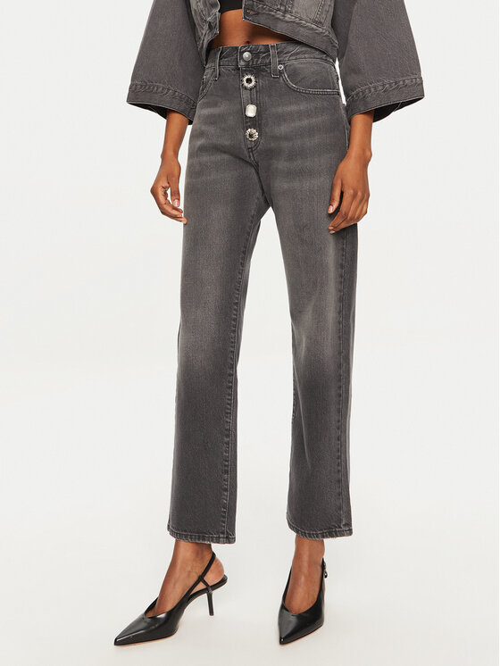 ViCOLO Džínsy DS0057 Sivá Boyfriend Fit