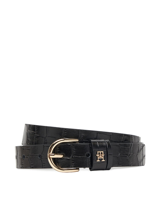 Tommy Hilfiger Tommy Hilfiger Ženski remen Essential Effortless 2.5 Croc Go AW0AW17755 Crna