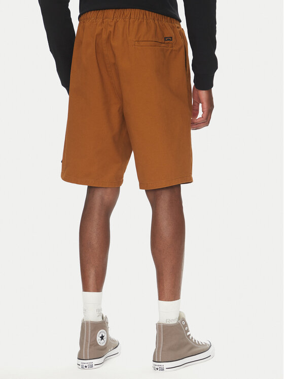 Billabong Billabong Šortky z materiálu Larry Twill EBYWS00114 Hnědá Regular Fit