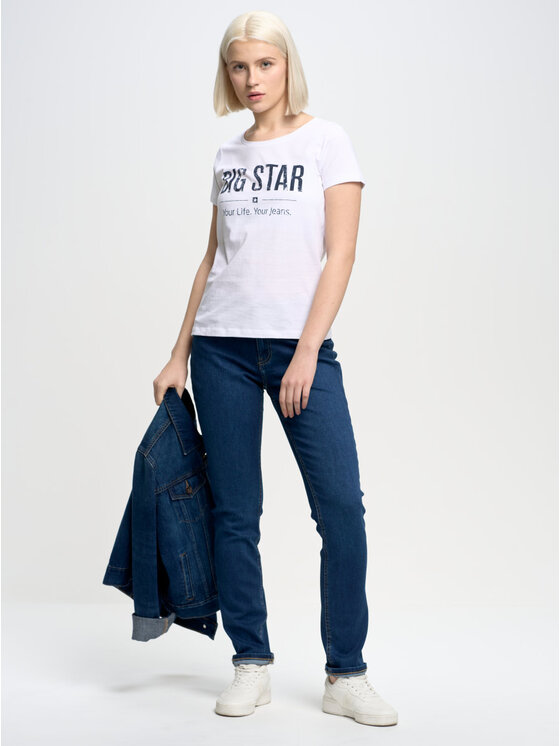 BIG STAR BIG STAR T-Shirt brunona_101 Biały Basic Fit