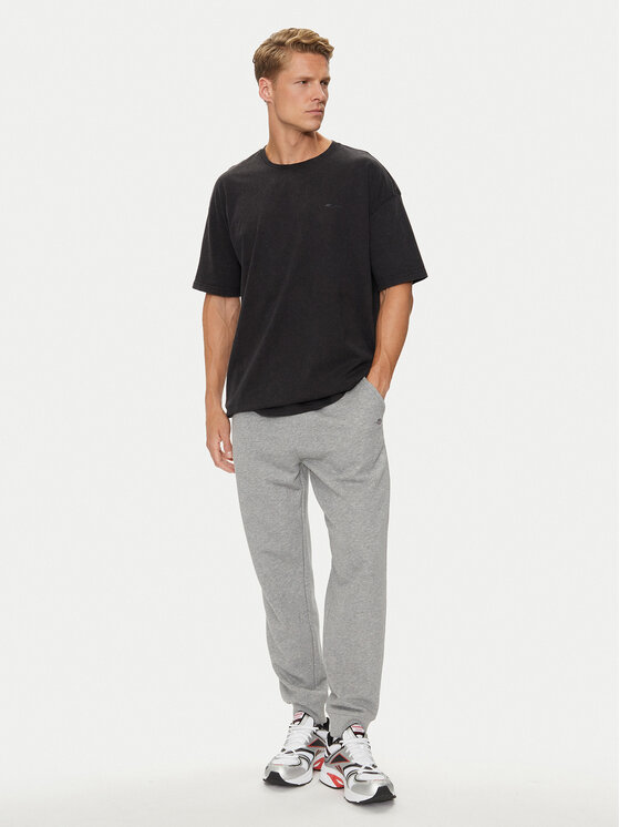4F 4F T-krekls 4FWSS24TTSHM1316 Melns Oversize