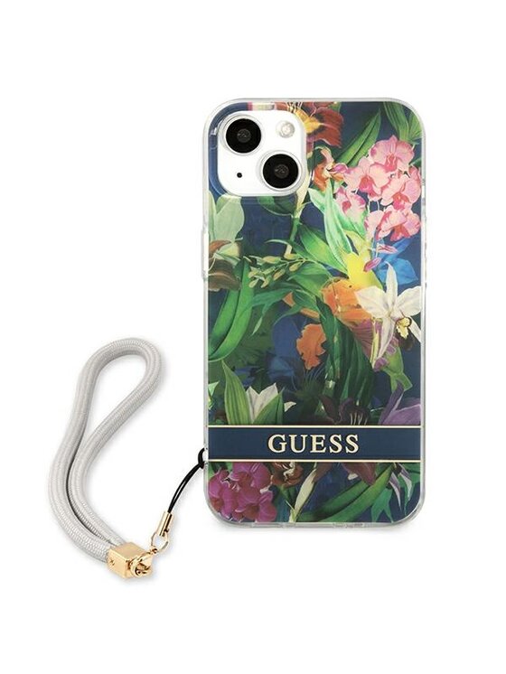Guess Guess Etui na telefon Flower Cord Niebieski