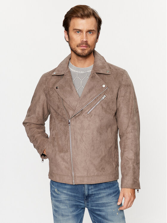 Jack&Jones Jack&Jones Geacă din imitație de piele 12236853 Maro Regular Fit