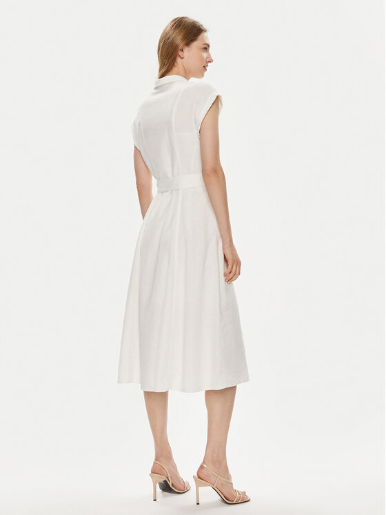 Gap Gap Sukienka koszulowa 857655-00 Écru Regular Fit