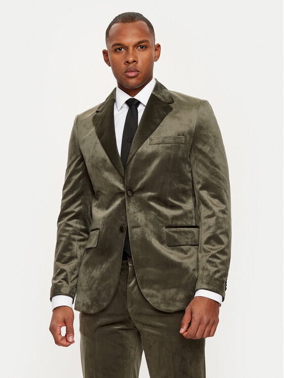 Jack&Jones Jack&Jones Костюм Velvet 12271528 Зелен Slim Fit