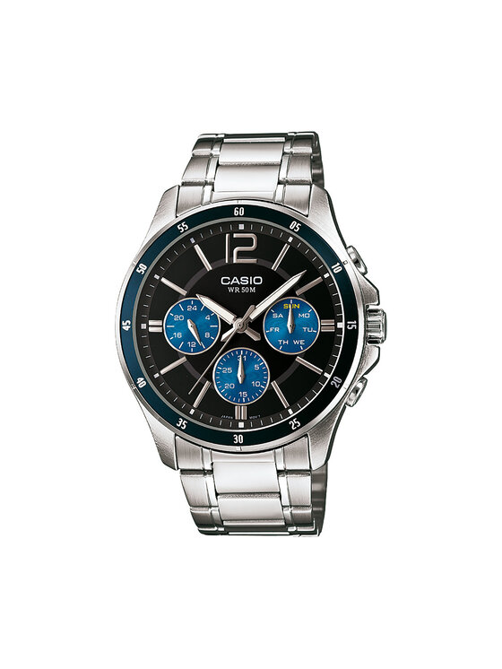 Casio Pulkstenis MTP-1374PD-2AVEF Sudraba