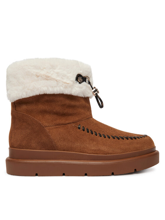 Guess Guess Škornji za sneg FLFKEN LEA10 Svetlo rjava