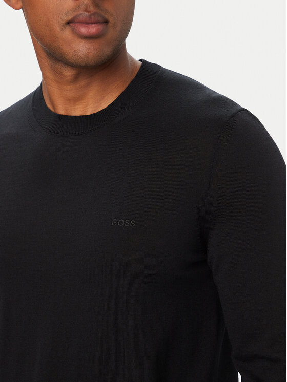 BOSS BOSS Sweter Leno 50571914 Czarny Regular Fit